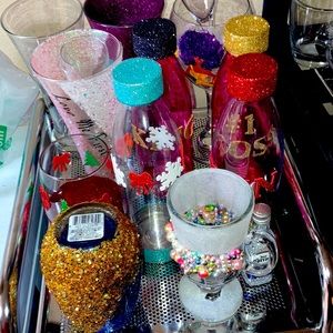 Blinged out glasses custom water bottles